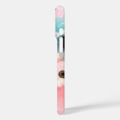 MONOGRAMM FÜR aquamarine PINKROSEN UND ANEMONEN-BL Case-Mate iPhone Hülle (Rückseite / Links)