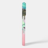 MONOGRAMM FÜR aquamarine PINKROSEN UND ANEMONEN-BL Case-Mate iPhone Hülle (Rückseite / Rechts)