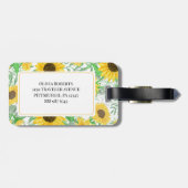 Monogramm für Aquarellblumen Gepäckanhänger (Rückseite horizontal)