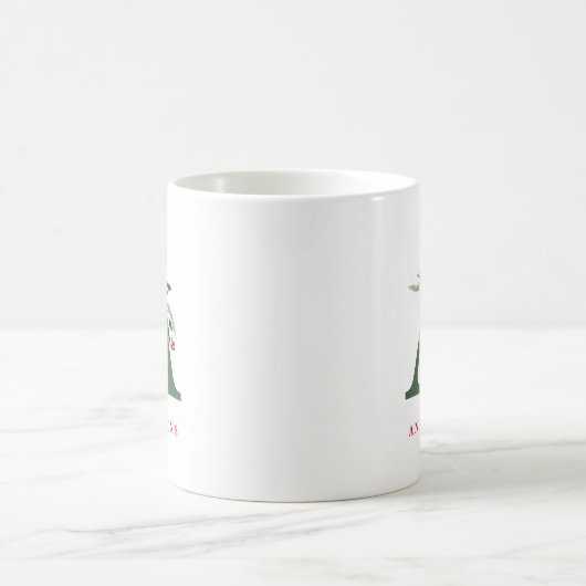 Monogramm für Aquarellfarben Kaffeetasse (Mittel)