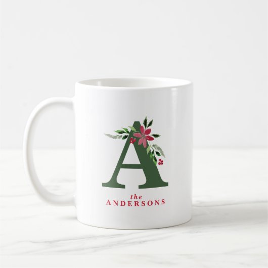 Monogramm für Aquarellfarben Kaffeetasse (Links)