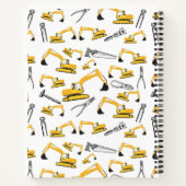 Monogramm für Baggerbauwagen Notizblock (Rückseite)