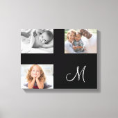 Monogramm für benutzerdefinierte Collage für moder Leinwanddruck (Vorderseite)