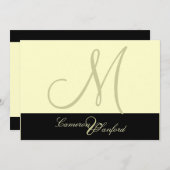 Monogramm für benutzerdefinierte Einladungen (Vorne/Hinten)