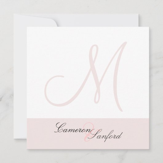 Monogramm für benutzerdefinierte Einladungen (Vorderseite)