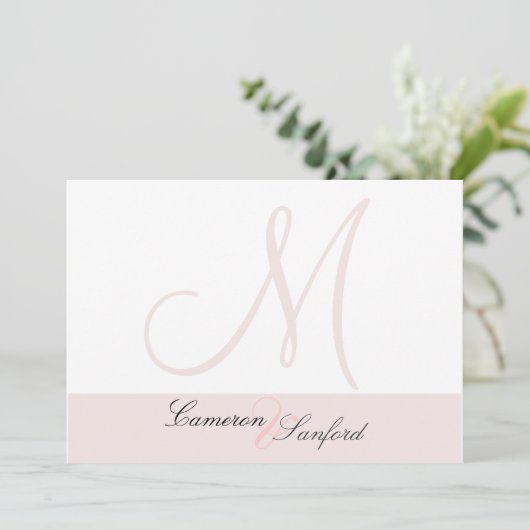 Monogramm für benutzerdefinierte Einladungen (Stehend Vorderseite)