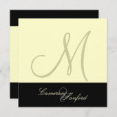 Monogramm für benutzerdefinierte Einladungen (Vorne/Hinten)