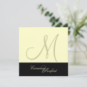 Monogramm für benutzerdefinierte Einladungen (Stehend Vorderseite)