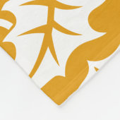 MONOGRAMM für benutzerdefinierte Gelbe Blätter Fleecedecke (Ecke)