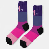 Monogramm für benutzerdefinierte Initialen für Sun Socken (Linkes Detail)