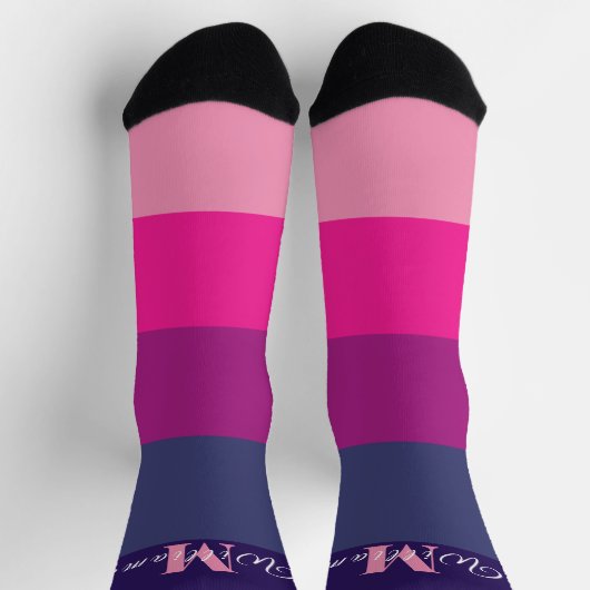 Monogramm für benutzerdefinierte Initialen für Sun Socken (Oben)