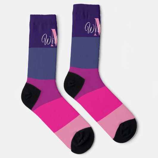 Monogramm für benutzerdefinierte Initialen für Sun Socken (Rechts)