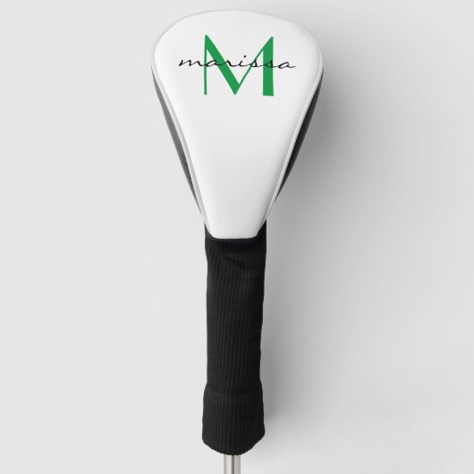 Monogramm für benutzerdefinierte Ladys mit grünem  Golf Headcover (Vorderseite)
