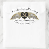 Monogramm für benutzerdefinierte Memories Ovaler Aufkleber (Tasche)