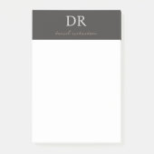 Monogramm für berufliche Anfangs- und Skriptnamen Post-it Klebezettel (Vorderseite)