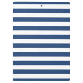 Monogramm für blaue und weiße Streifen Klemmbrett (Rückseite)