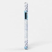 Monogramm für blaues und Lila Abstraktes Muster Case-Mate iPhone Hülle (Hinten/Rechts)