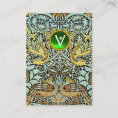 MONOGRAMM FÜR Blume, FRIEDEN UND DRACHEN Visitenkarte (Rückseite)