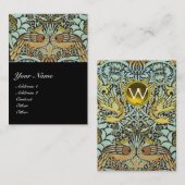 MONOGRAMM FÜR Blume, FRIEDEN UND DRACHEN Visitenkarte (Vorne/Hinten)