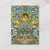 MONOGRAMM FÜR Blume, FRIEDEN UND DRACHEN Visitenkarte (Rückseite)