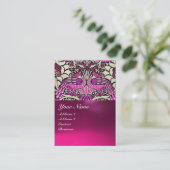 MONOGRAMM FÜR Blume, FRIEDEN UND DRACHEN Visitenkarte (Stehend Vorderseite)