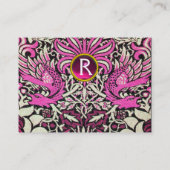 MONOGRAMM FÜR Blume, FRIEDEN UND DRACHEN Visitenkarte (Rückseite)