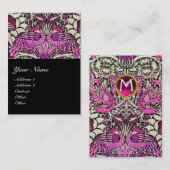 MONOGRAMM FÜR Blume, FRIEDEN UND DRACHEN Visitenkarte (Vorne/Hinten)