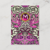 MONOGRAMM FÜR Blume, FRIEDEN UND DRACHEN Visitenkarte (Rückseite)