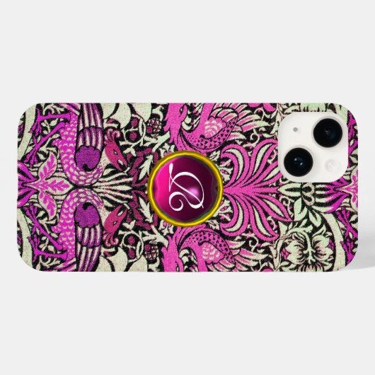 MONOGRAMM FÜR Blume, FRISCHEN UND DRACHEN Case-Mate iPhone Hülle (Rückseite (Horizontal))