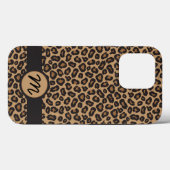 Monogramm für braunes Leopard Case-Mate iPhone Hülle (Rückseite (Horizontal))