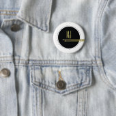 Monogramm für Coole Schwarz-Weiß-Trommeln Button (Beispiel)
