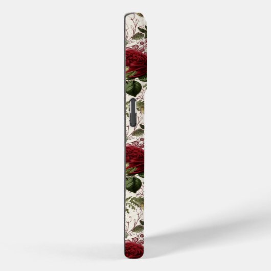 Monogramm für Creme-Dragonfische und Rose Case-Mate iPhone Hülle (Rückseite / Rechts)