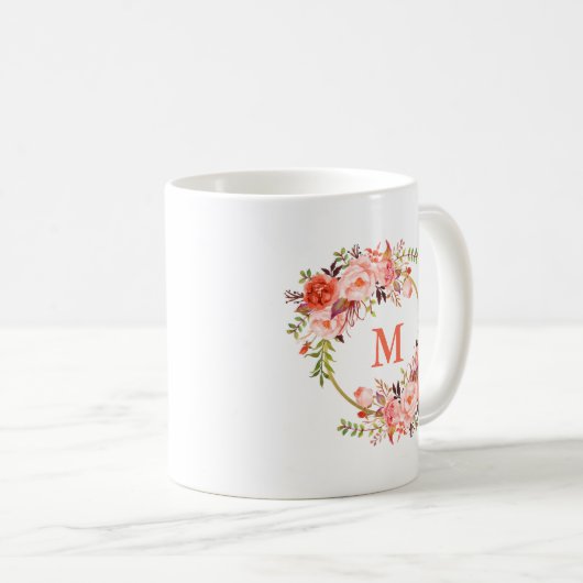 Monogramm für das Blasenkorallen Kaffeetasse (VorderseiteRechts)