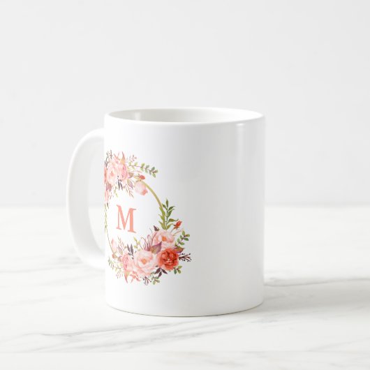 Monogramm für das Blasenkorallen Kaffeetasse (Vorderseite Links)