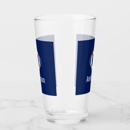 Monogramm für das blaue Nautikleben Glas (Links)