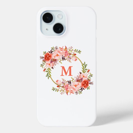 Monogramm für das Blumenkraut Case-Mate iPhone Hülle (Rückseite)