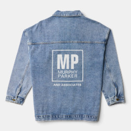 Monogramm für das einfache moderne Square-Business Jeansjacke