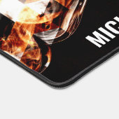 Monogramm für das funkelnd orangefarbene Dreieck Schreibtischunterlage (Ecke)