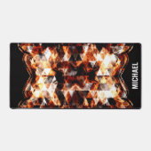 Monogramm für das funkelnd orangefarbene Dreieck Schreibtischunterlage (Vorderseite)