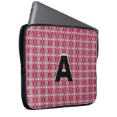 Monogramm für das geometrische Muster Burgundy & S Laptopschutzhülle (Vorne Rechts)