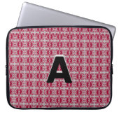 Monogramm für das geometrische Muster Burgundy & S Laptopschutzhülle (Vorderseite)