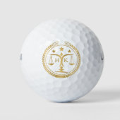 Monogramm für das Gold Justice-Logo Golfball (Vorderseite)