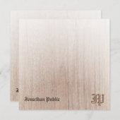 Monogramm für das Handschreiben Personalisierter H Mitteilungskarte (Vorne/Hinten)