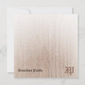 Monogramm für das Handschreiben Personalisierter H Mitteilungskarte (Rückseite)