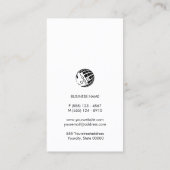 Monogramm für das Hochzeitplanmanagement Visitenkarte (Rückseite)