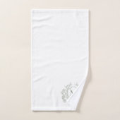 Monogramm für das klassische botanische Wappen Gre Badhandtuch Set (Handtuch)