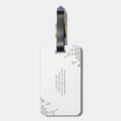 Monogramm für das klassische botanische Wappen Gre Gepäckanhänger (Rückseite vertikal)