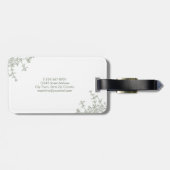 Monogramm für das klassische botanische Wappen Gre Gepäckanhänger (Rückseite horizontal)