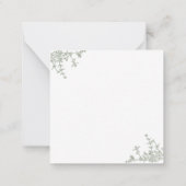 Monogramm für das klassische botanische Wappen Gre Mitteilungskarte (Rückseite)