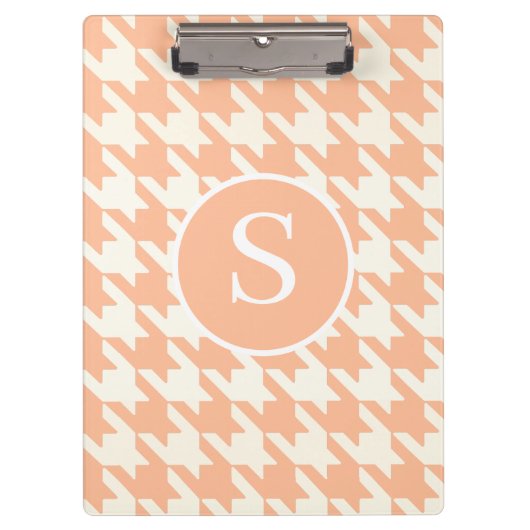 Monogramm für das klassische Hahnentrittmuster Klemmbrett (Vorderseite)